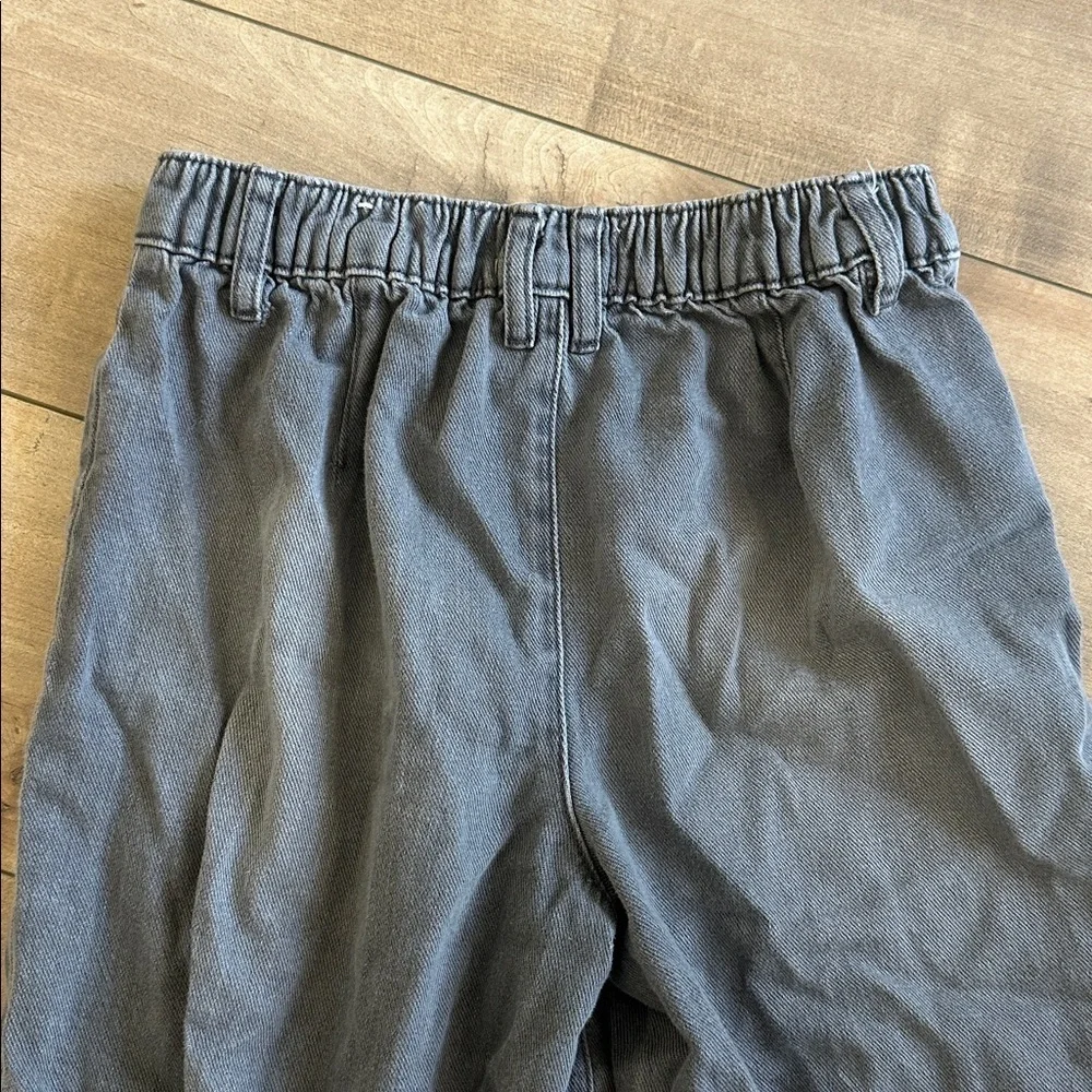 4/$25 Zara Girls Gray Pull Over Baggy Jeans Elastic Waist Sz 11-12